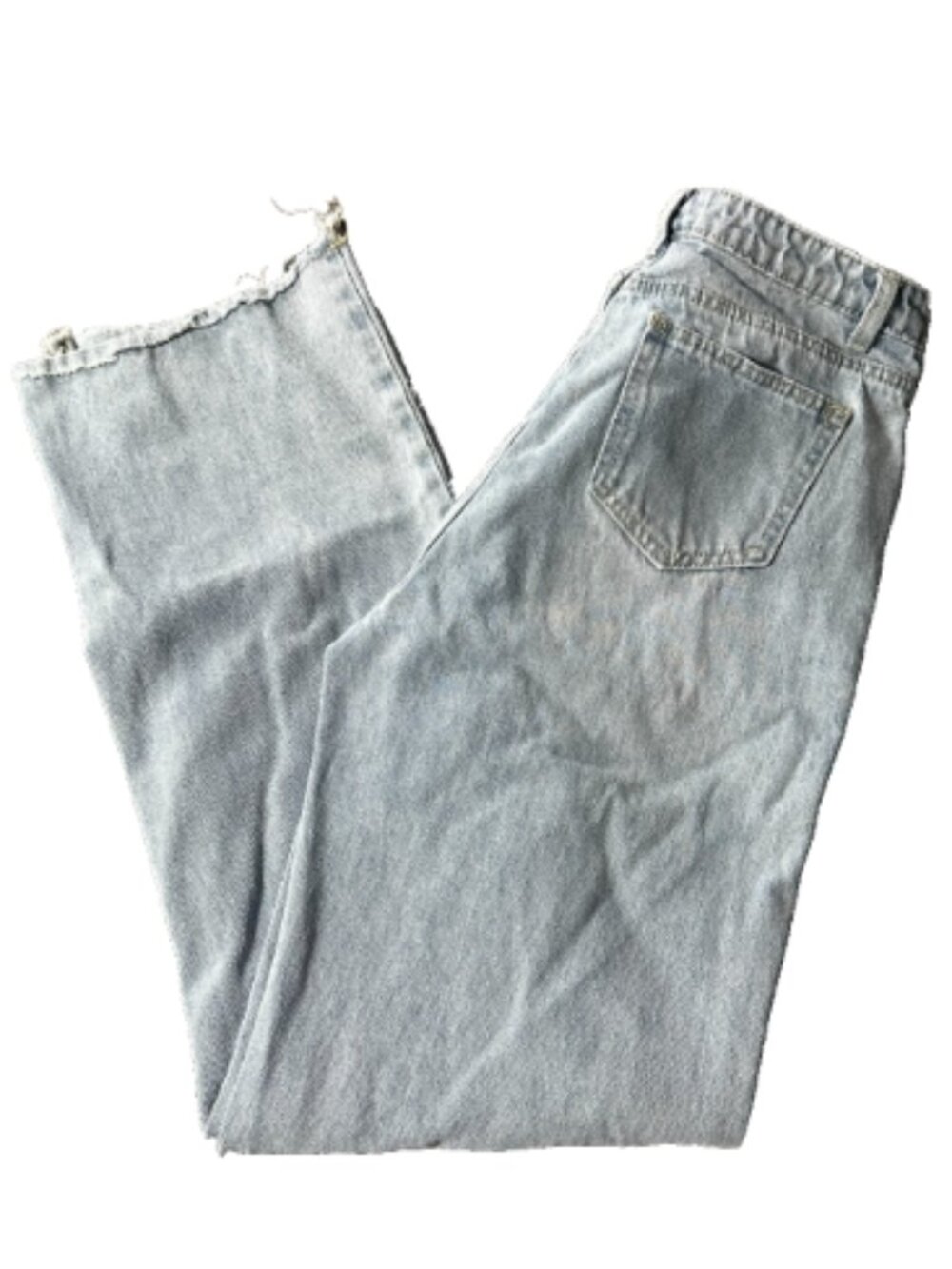 SHEIN Jeans Womens Medium US 6 Light Blue Distressed High Rise Streetwear Ripped - Picture 6 of 7